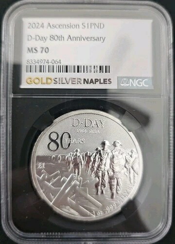 2024年 アセンション S1PND 80周年記念 D-Day コイン NGC MS70