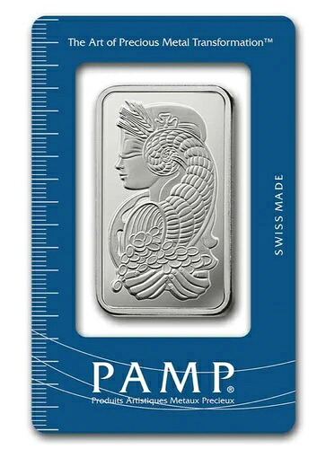 1オンス シルバーバー - PAMP スイス レディ フォルトゥナ（分析済み）