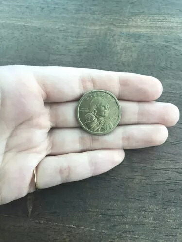 2000年 P サカガウィア 希少 縁なし書き込み 1ドル硬貨