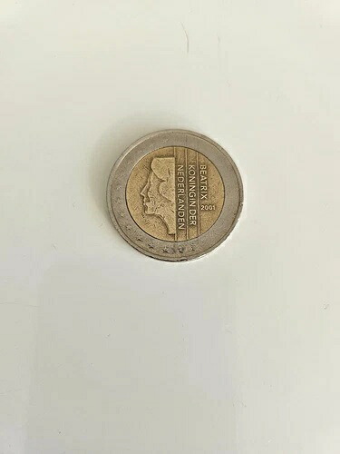 2ユーロ硬貨 ベアトリクス・コーニンギン(オランダ) 2001年 非常に希少