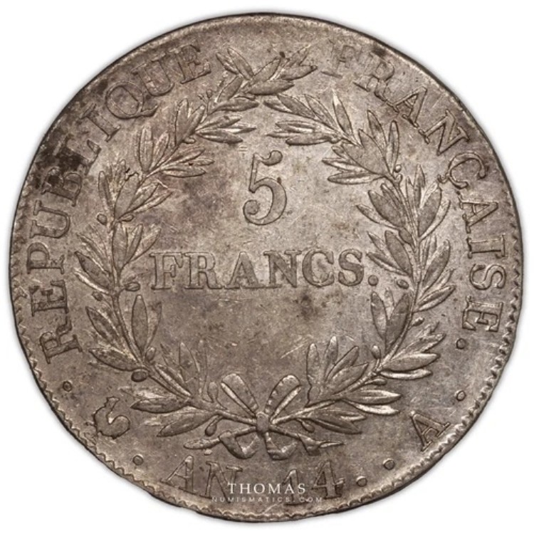 コイン - フランス ナポレオン1世 - 5フラン銀貨 An 14 A パリ