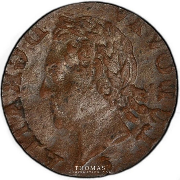 コイン - フランス ルイ 15 世 - Liard ? la vieille t?te 銅 - PCGS incuse MS-｜WORLD RESOURCE【KING店】