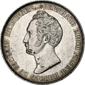 [#1048481] ドイツの州、ザクセン マイニンゲン、ベルンハルト 2 世、グルデン、1829 年、レア、シル、