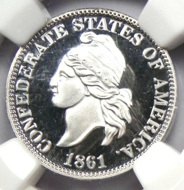 2011年 スミソニアン プラチナ 1861年 CSA 南軍セント硬貨 1セント 再鋳造 - NGC プルーフ