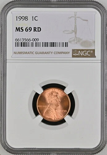1998年 1C RD リンカーン記念館 1セント NGC MS69RD 6613566-009