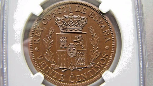 スペイン 20センティモ 1896年 - R.ハットのファンタジーコイン。鋳造数はわずか！