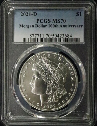 2021-D モルガン $1 PCGS 認定 MS70 モルガン100周年記念!!