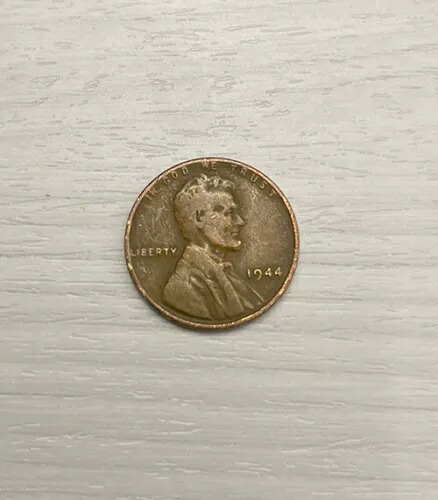 1944年リンカーン小麦ペニー、ミントマークなし。希少品。