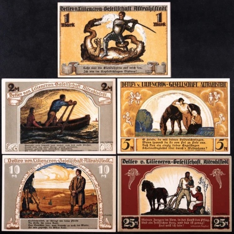 アルトラールシュテット 1921年頃 XX-RARE オーバープリントなし 「リリエンクロン協会」 完全版 304,920円