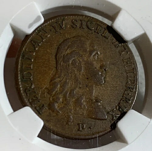 1788年 イタリア 3 トルネージ ナポリ＆シチリア 希少コイン NGC XF40BN