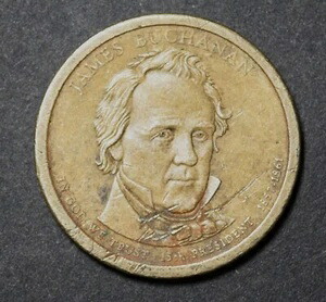 希少ヴィンテージ 2010 P ジェームズ・ブキャナン (1857-1861) 1ドル硬貨