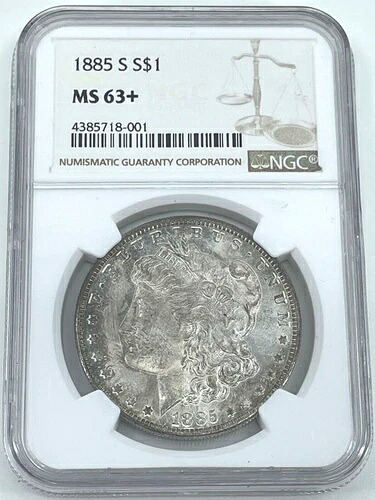 1885-S NGC MS63+ モルガン銀貨