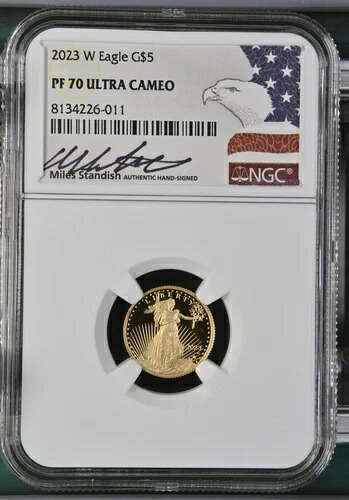 2023年 W 5ドル金貨 アメリカンイーグル 1/10オンス NGC PF70 スタンディッシュ POP 6 レアコイン