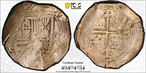 (1607-17) Mo F 8 レアレス - カリコ タイプ-162 フィリップ3世 - PCGS 26.95g - 希少|WORLD RESOURCE【KING店】