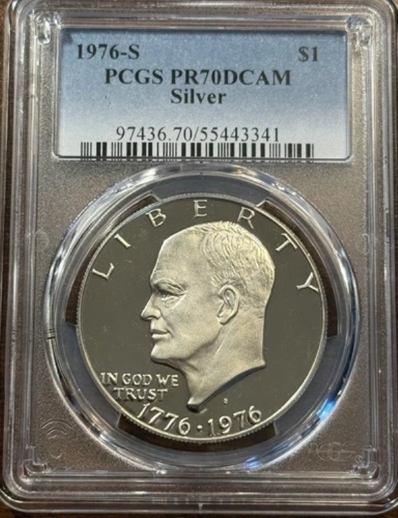 1976年 S アイゼンハワー ドル シルバー PCGS PR70 DCAM