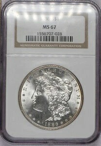 1886年製 モルガン銀貨 1ドル NGC MS67|WORLD RESOURCE【KING店】