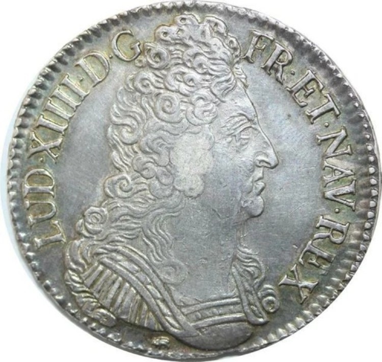 U6383 希少なエキュ ルイ14世 3冠 1709年 P ディジョン シルバー シルバー 極上｜WORLD RESOURCE【KING店】
