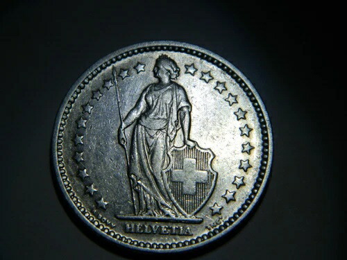 1907 2フランB - スイス - (銀貨) - KM21 - レベル: AU - 希少