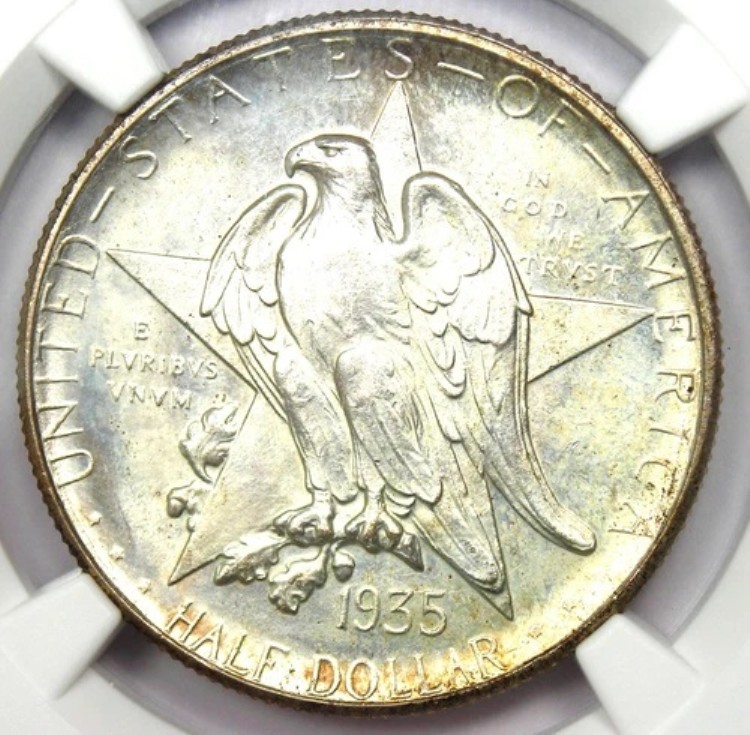 1935-D テキサス ハーフ ドル 50C - NGC MS67+ プラス グレード認定 - 価値 1,650 ドル!
