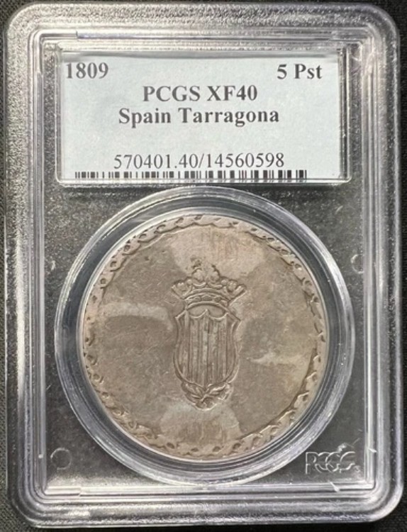 スペイン テラゴナ州 デュロ 暫定貨幣 PCGS XF 40 希少｜WORLD RESOURCE【KING店】