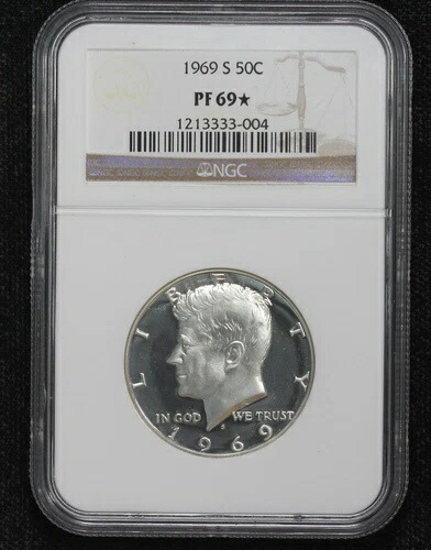 1969-S プルーフ ケネディ ハーフダラー NGC PF-69* スター 4AKW
