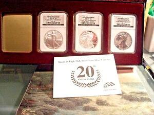 2006 NGC MS/PF69 アメリカンイーグル 20周年記念 3枚セット シルバー セール 75ドル割引｜WORLD RESOURCE【KING店】