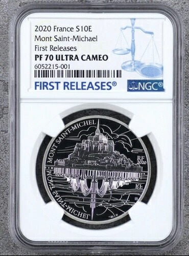 NGC PF70 FR 2020 フランス マウンテン サンミカエル シルバーコイン 22g COA