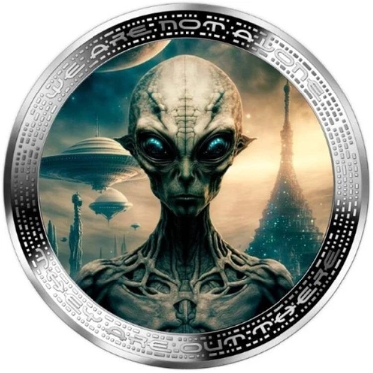 エイリアンフェイスと故郷 私たちは孤独ではない 2オンス 2025年 銀貨 カメルーン