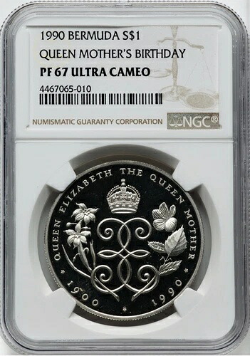 ビームアダ シルバー 1ドル 1990年「エリザベス2世誕生日記念 NGC: PF 67 UCAM. #C426 192,500円