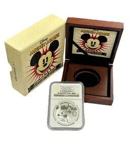 2014年 ニウエ 2ドル ディズニー ミッキーマウス 1オンス 蒸気船ウィリー NGC PF69 箱付き #7697