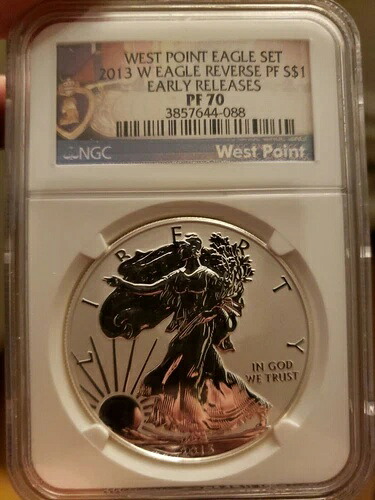 ****2013 W リバース プルーフ アメリカン シルバー イーグル - NGC PF70 - 早期リリース*2624