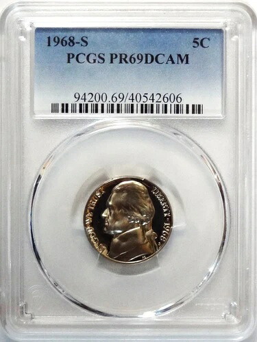 1968-S ジェファーソン ニッケル PCGS PR69DCAM｜WORLD RESOURCE【KING店】