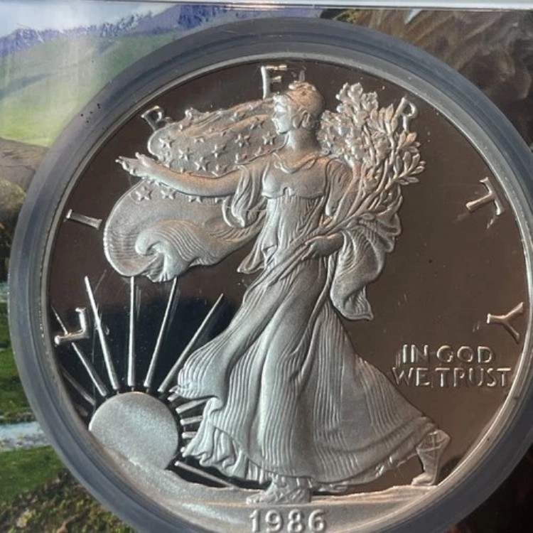 1986年 アメリカン シルバー イーグル NGC MS69 ウルトラ カメオ 初年度発行｜WORLD RESOURCE【KING店】