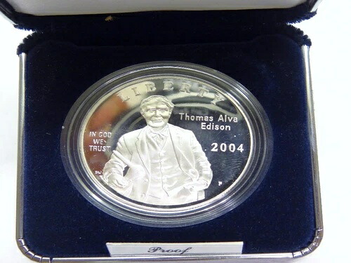 2004-P「プルーフ」トーマス・アルバ・エジソン記念90%銀貨｜WORLD RESOURCE【KING店】