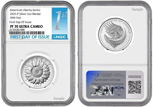 2025年先行販売 シルバーアメリカンリバティメダル 1オンス NGC PF70 ウルトラカメオ FDI #891|WORLD RESOURCE【KING店】