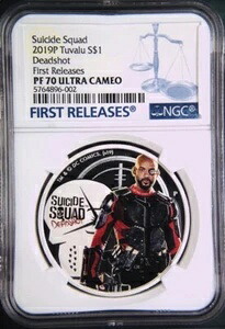 2019年 スーサイド・スクワッド - デッドショット プルーフ 1ドル 1オンス シルバーコイン NGC PF 70 FR|WORLD RESOURCE【KING店】
