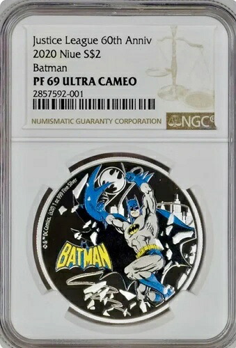 2020 ニウエ ジャスティス リーグ 60 周年記念 バットマン 1 オンス シルバー NGC PF 69 UCAM ミント 1960!｜WORLD RESOURCE【KING店】