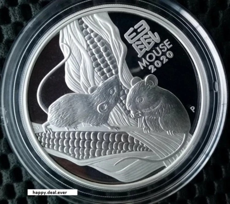 2020 ルナ 3 マウス 2オンス シルバー プルーフコイン プルーフシルバーコイン マウス + COA- 105,875円