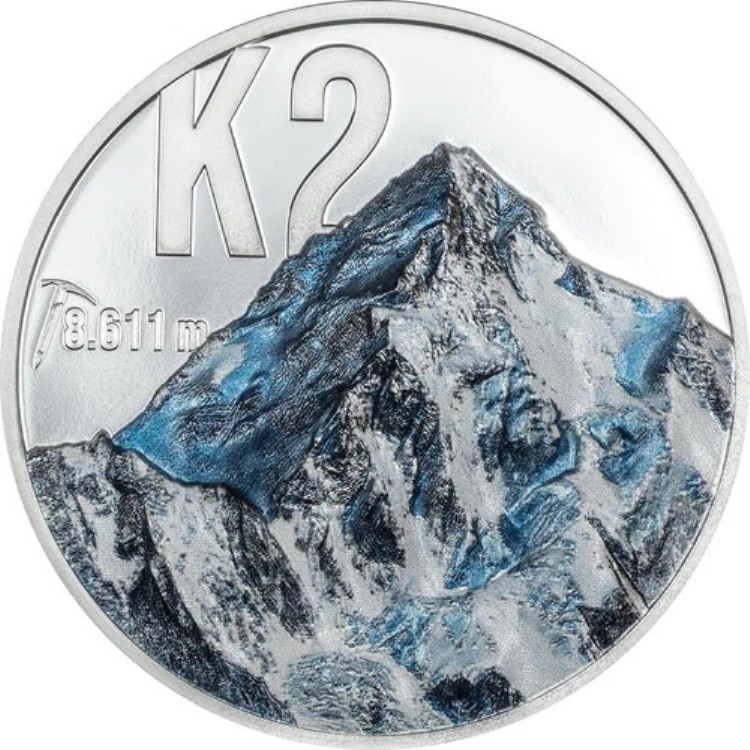K2 Peaks 2オンス シルバーコイン 10ドル クック諸島 2024年