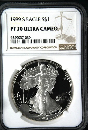 1989 S シルバーイーグル NGC PF-70 ウルトラカメオ