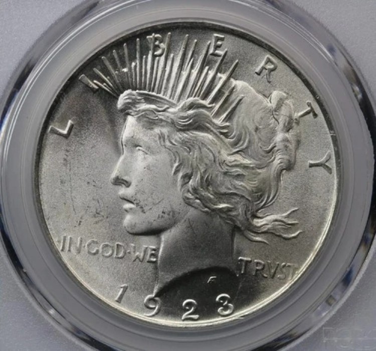 1923年ピースシルバーダラーPCGS MS65|WORLD RESOURCE【KING店】