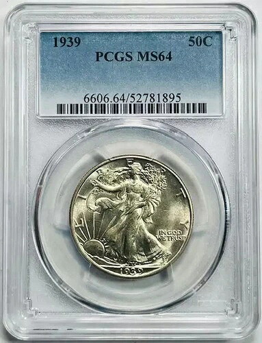 1939年 P ウォーキング・リバティ ハーフダラー PCGS MS-64｜WORLD RESOURCE【KING店】