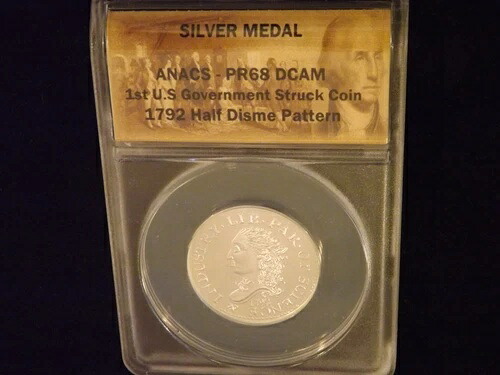 1792年 第1回米国政府鋳造コインメダル ANACS PR 68｜WORLD RESOURCE【KING店】
