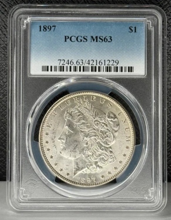 1897年 モルガン銀貨 PCGS MS 63 (229)｜WORLD RESOURCE【KING店】