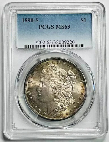 1890年 S モルガン銀貨 PCGS MS-63|WORLD RESOURCE【KING店】