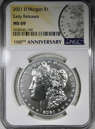 2021-D モルガン・ダラー NGC MS69 早期リリース キーデートコイン