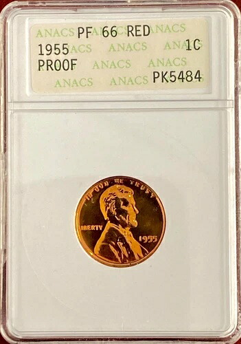 1955年リンカーンセントANACS PF66レッドソープボックス｜WORLD RESOURCE【KING店】
