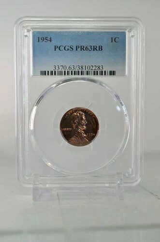 PR63RB 1954年 レッドブラウン リンカーン ウィートペニー PCGS グレーディング プルーフコイン 希少 1セント