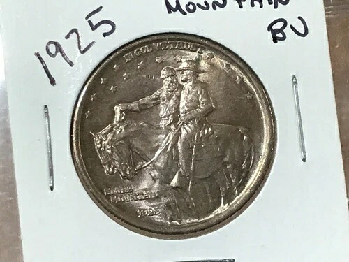 1925年 ストーンマウンテン記念銀貨 ハーフドル ゴールデントーン ジェム BU B0655