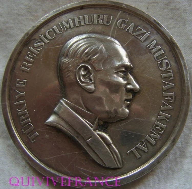 Med4986-ムスタファ・ケマル連合国軍第4回大会メダル 1929年 イスタンブール
